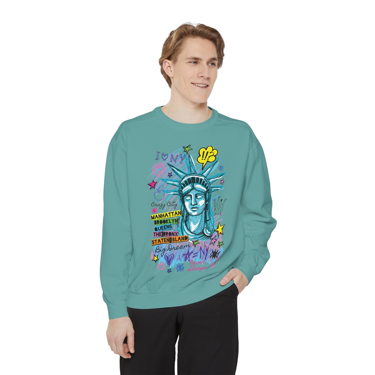 Statue of Liberty Graphic Unisex Sweatshirt - NYC Urban Style - Riff Raff Wear