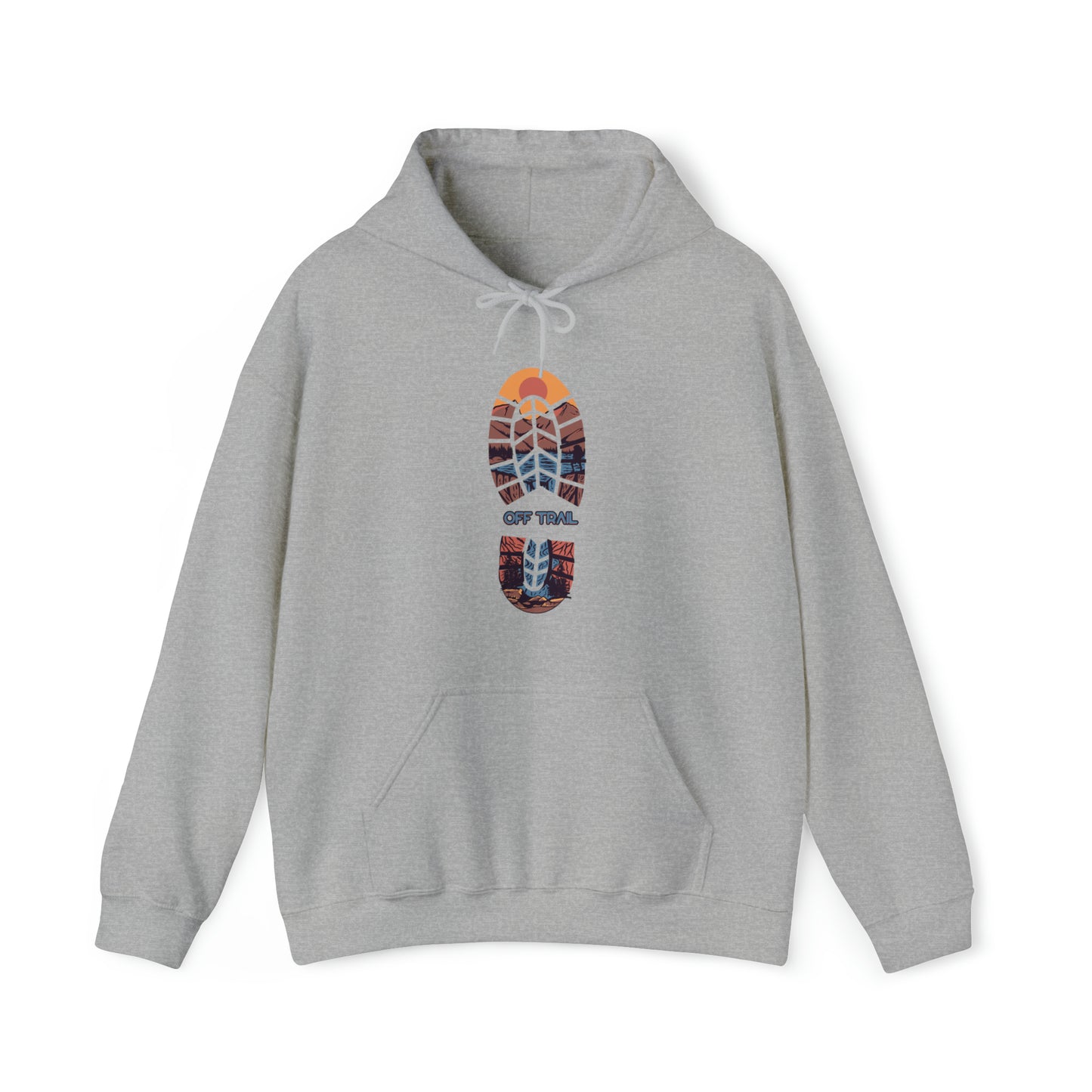 Off Trail Boot Print Unisex Heavy Blend™ Hooded Sweatshirt