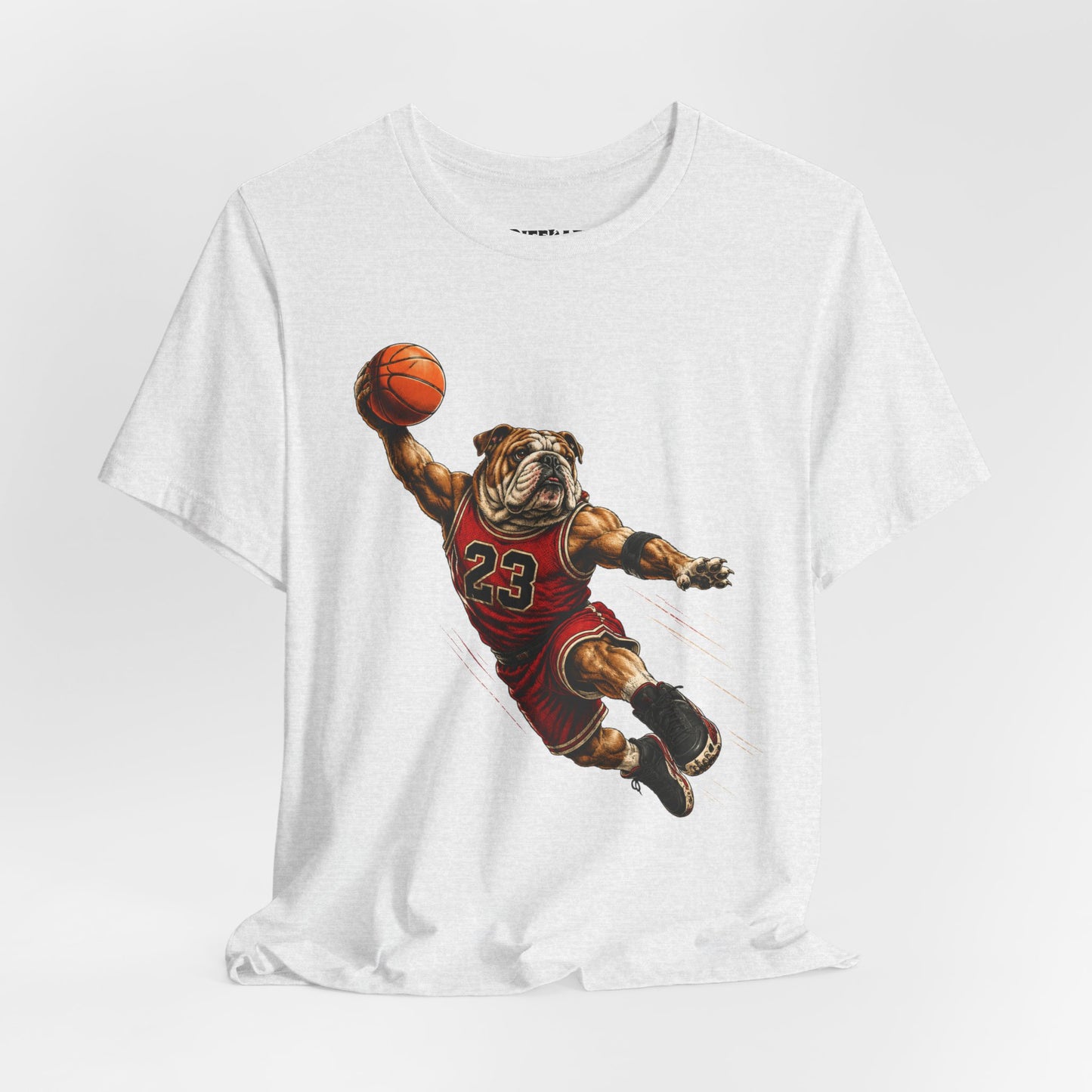 Bulldog Dunk Basketball T‑Shirt, Retro #23 Slam Dunk Graphic Tee