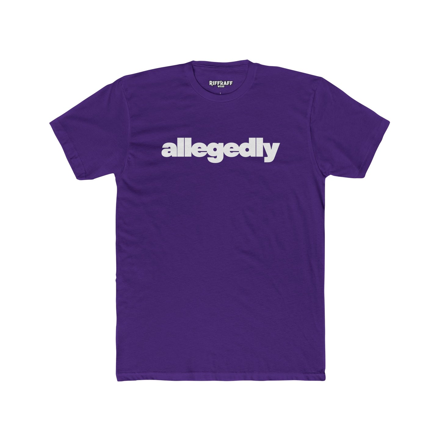 Casual Streetwear Tee - 'Allegedly' Unisex Cotton Crew - Riff Raff Wear