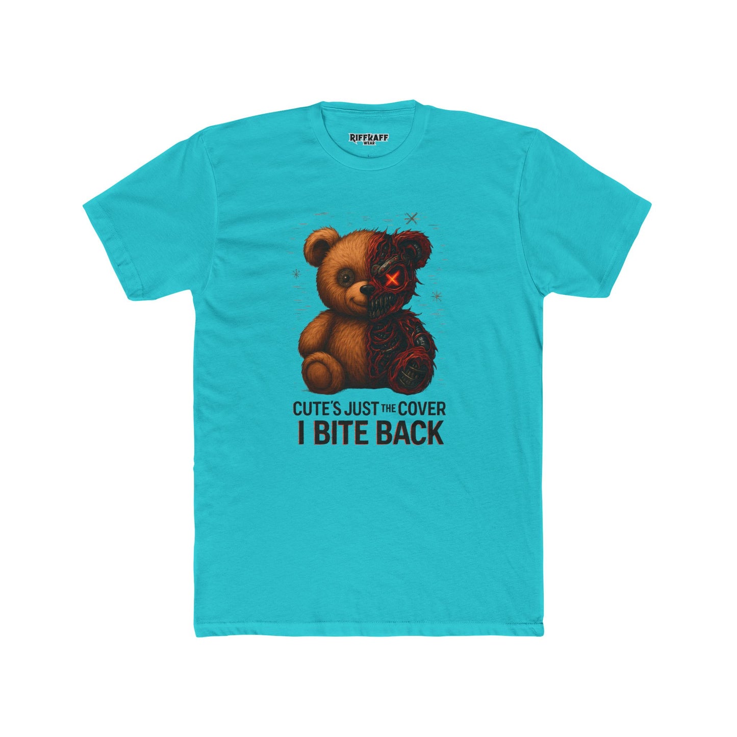 Funny Unisex Cotton Crew Tee - Cute But Dangerous "I Bite Back" Shirt - Riff Raff Wear