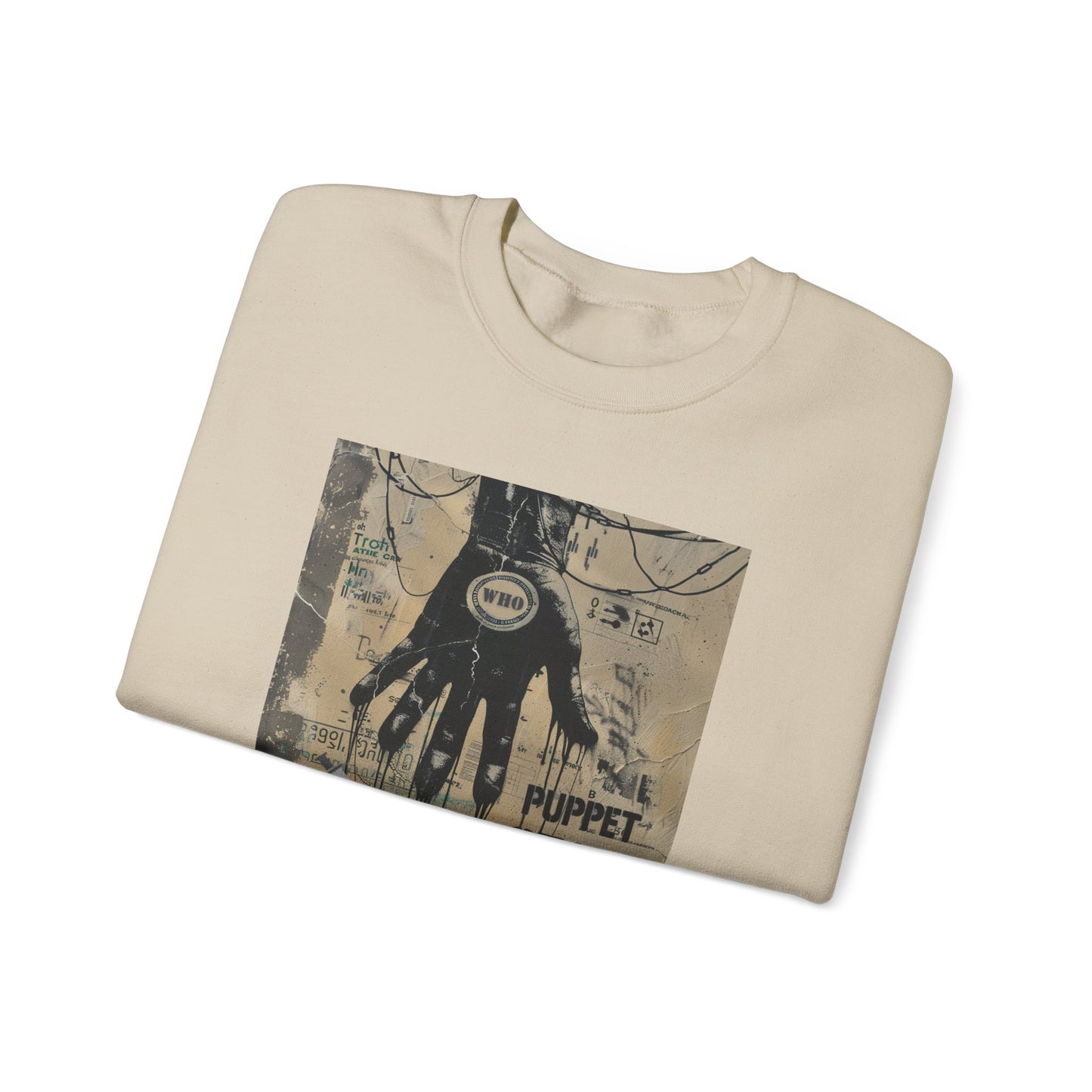 Artistic Puppet State Sweatshirt - Unisex Crewneck for Creative Souls - Riff Raff Wear