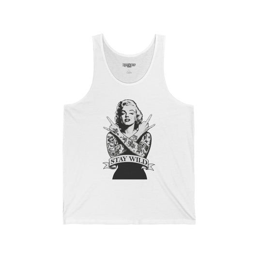 Stay Wild Unisex Jersey Tank - Vintage Inspired Tattoo Design - Riff Raff Wear