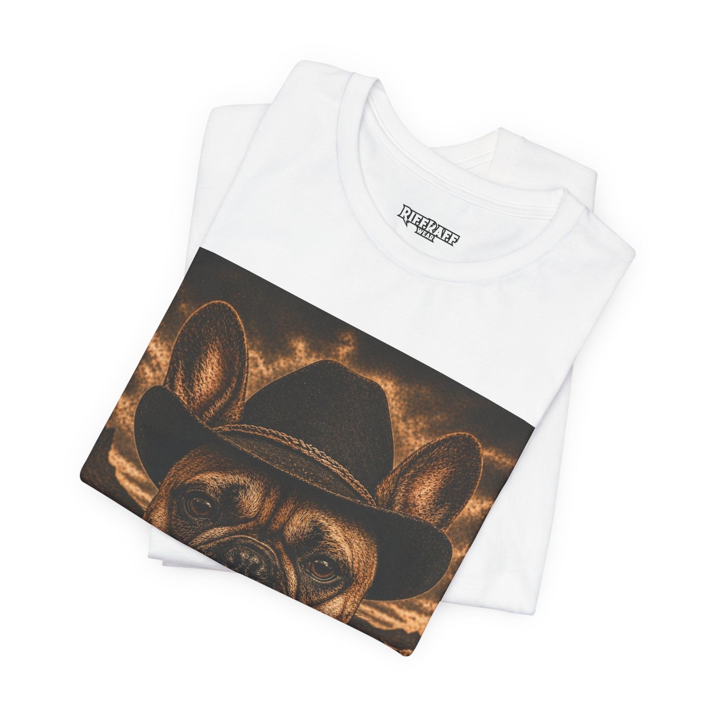Cowboy French Bulldog T‑Shirt  Vintage Smoky Western Dog Tee - Riff Raff Wear