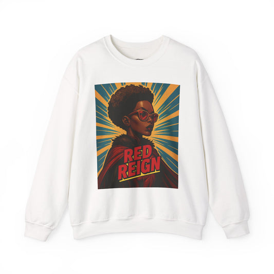 Red Reign Unisex Crewneck Sweatshirt - Stylish & Bold Graphic Design - Riff Raff Wear