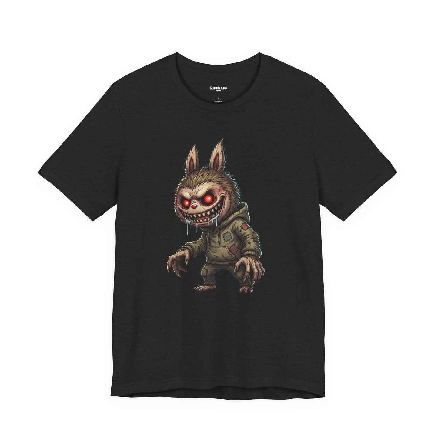 Graphic Tee — Creepy Bunny Monster Front with "F*** You and Your Lab***" Bold Back
