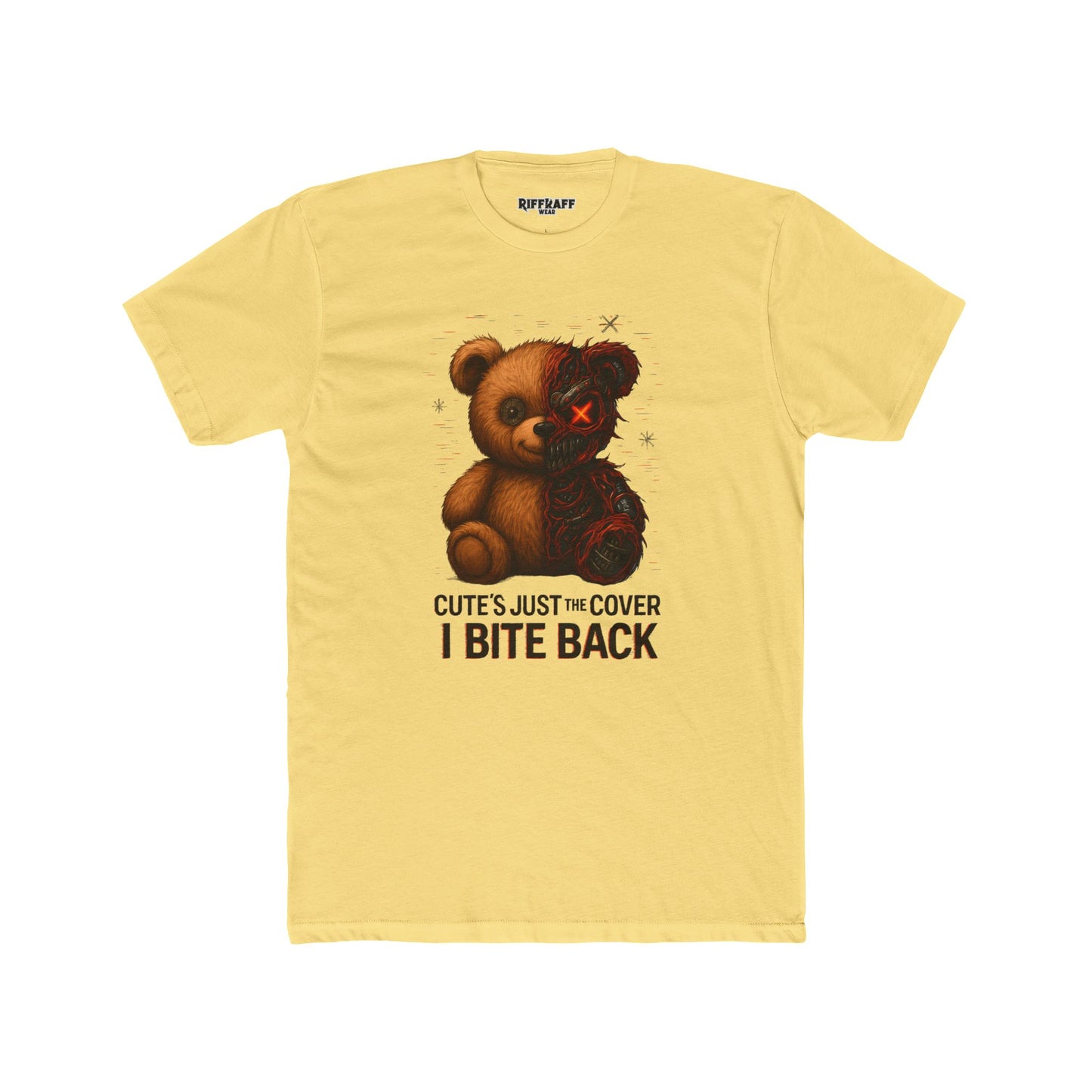 Funny Unisex Cotton Crew Tee - Cute But Dangerous "I Bite Back" Shirt - Riff Raff Wear
