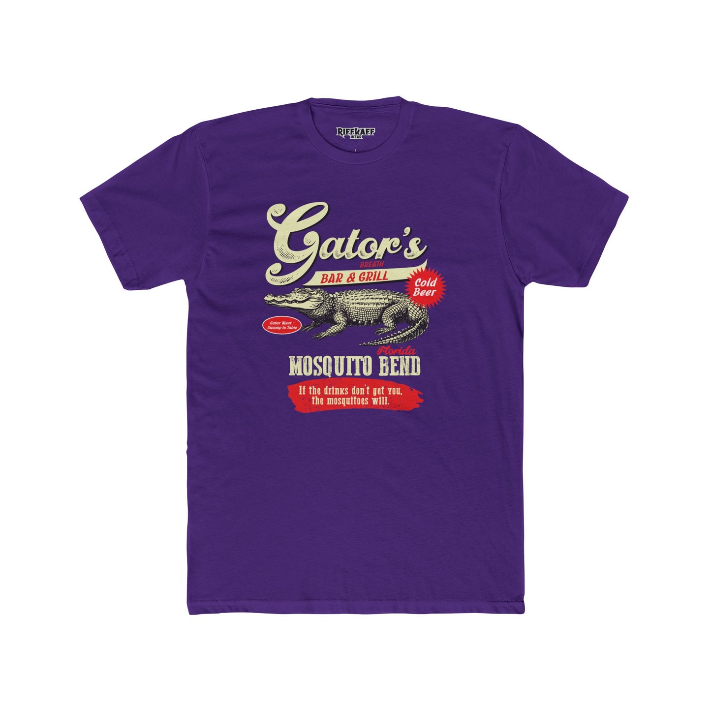 Gator's Bar & Grill Humor Tee - Unisex Cotton Crew Shirt - Riff Raff Wear