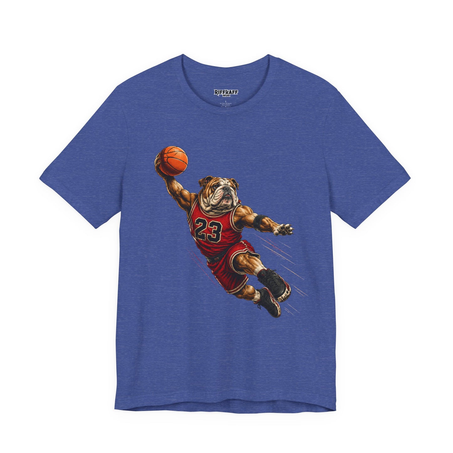 Bulldog Dunk Basketball T‑Shirt, Retro #23 Slam Dunk Graphic Tee