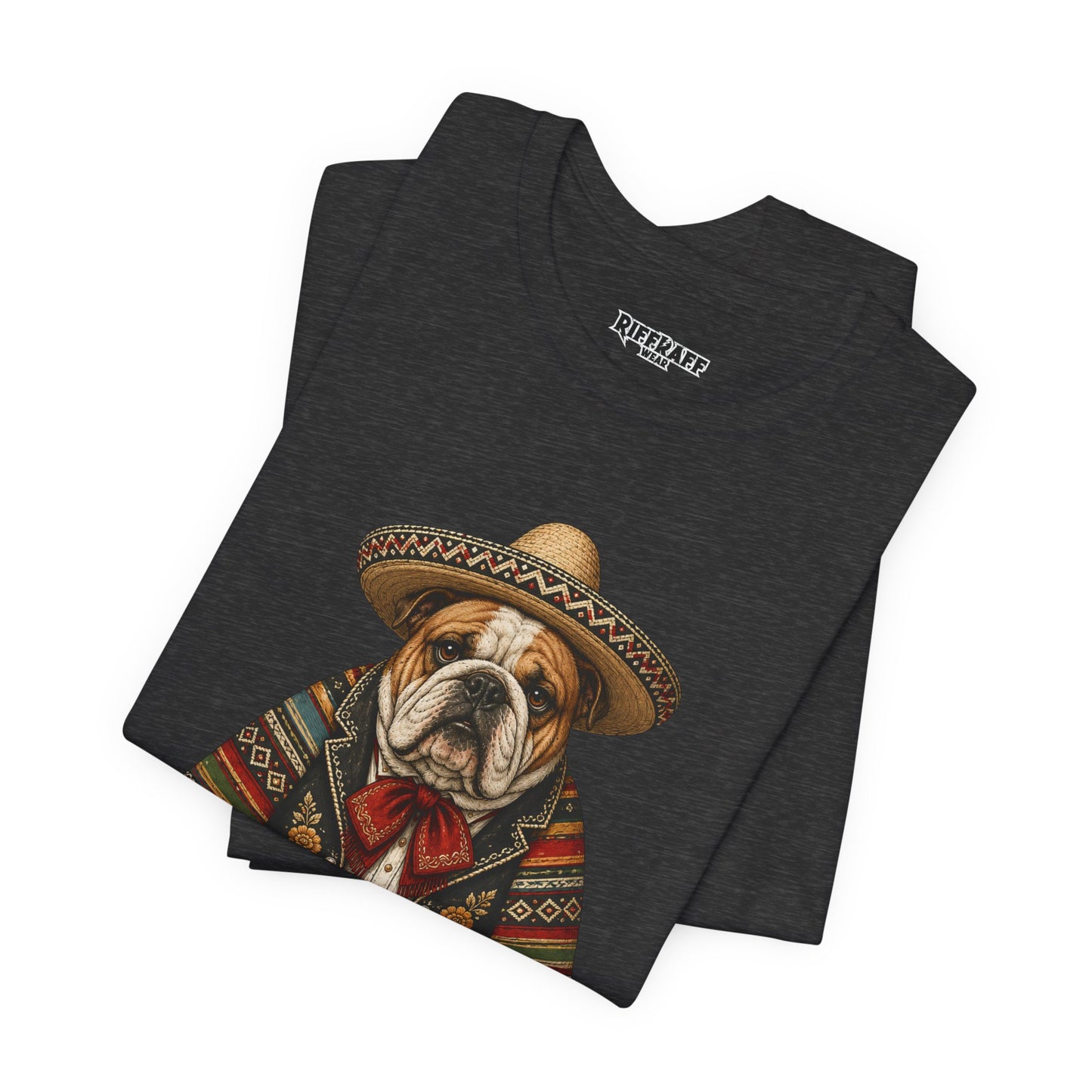 Bulldog in Sombrero T‑Shirt "Adios, Bitchachos!" Funny Mexican Fiesta Tee