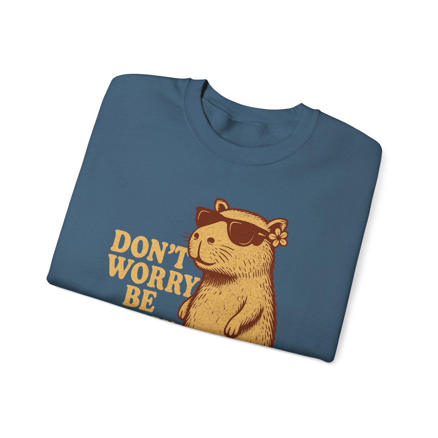 Don't Worry Be Capy! - Unisex Heavy Blend Crewneck Sweatshirt - Riff Raff Wear