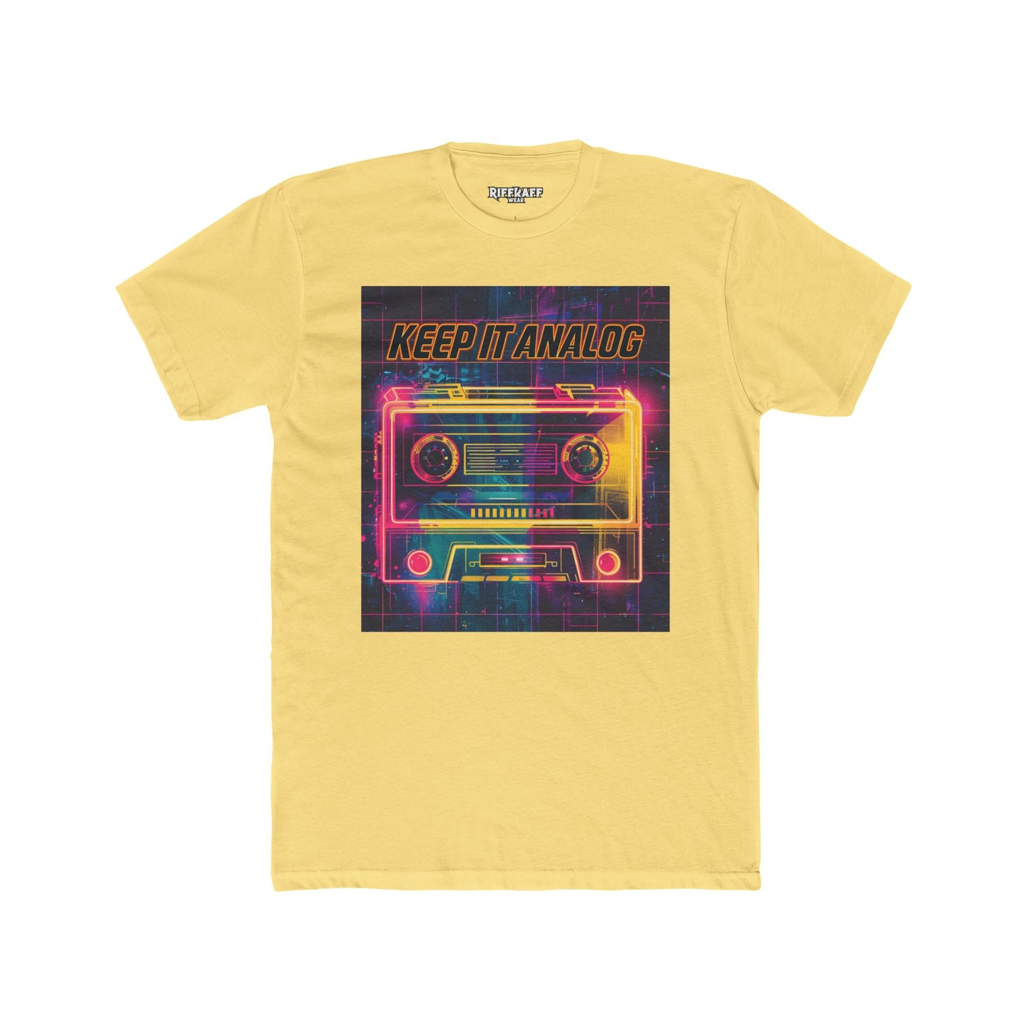 Retro 'Keep It Analog' Unisex Cotton Crew Tee - Vintage Vibe  - Riff Raff Wear