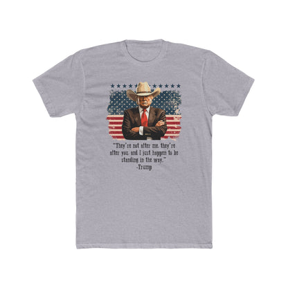 Riff Raff Wear Standing In The Way Trump Unisex Cotton Crew Tee