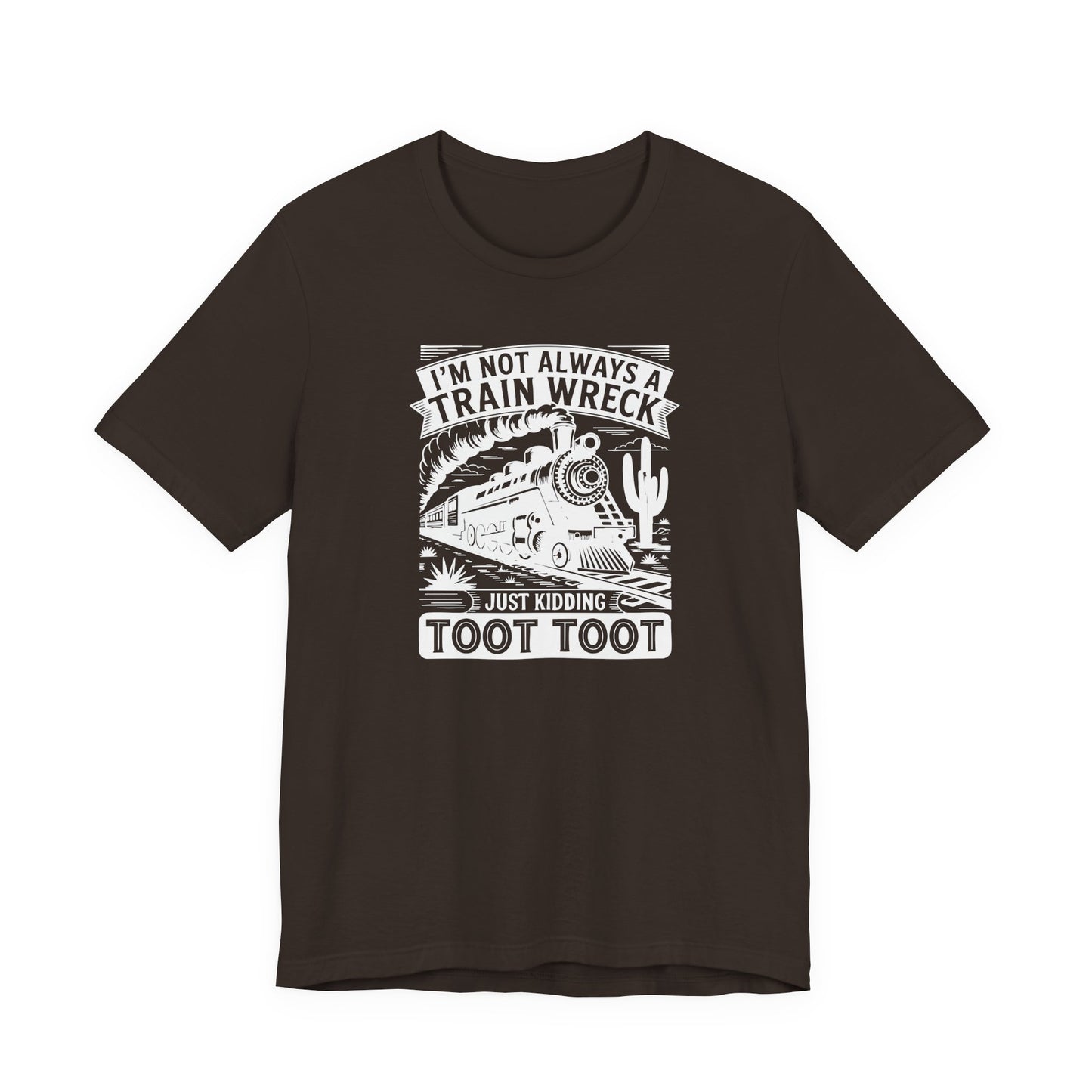 Funny Train Wreck Unisex Tee, Humorous Gift, Casual Wear, Graphic Tee, Birthday Gift, Train Lover Shirt - Riff Raff Wear