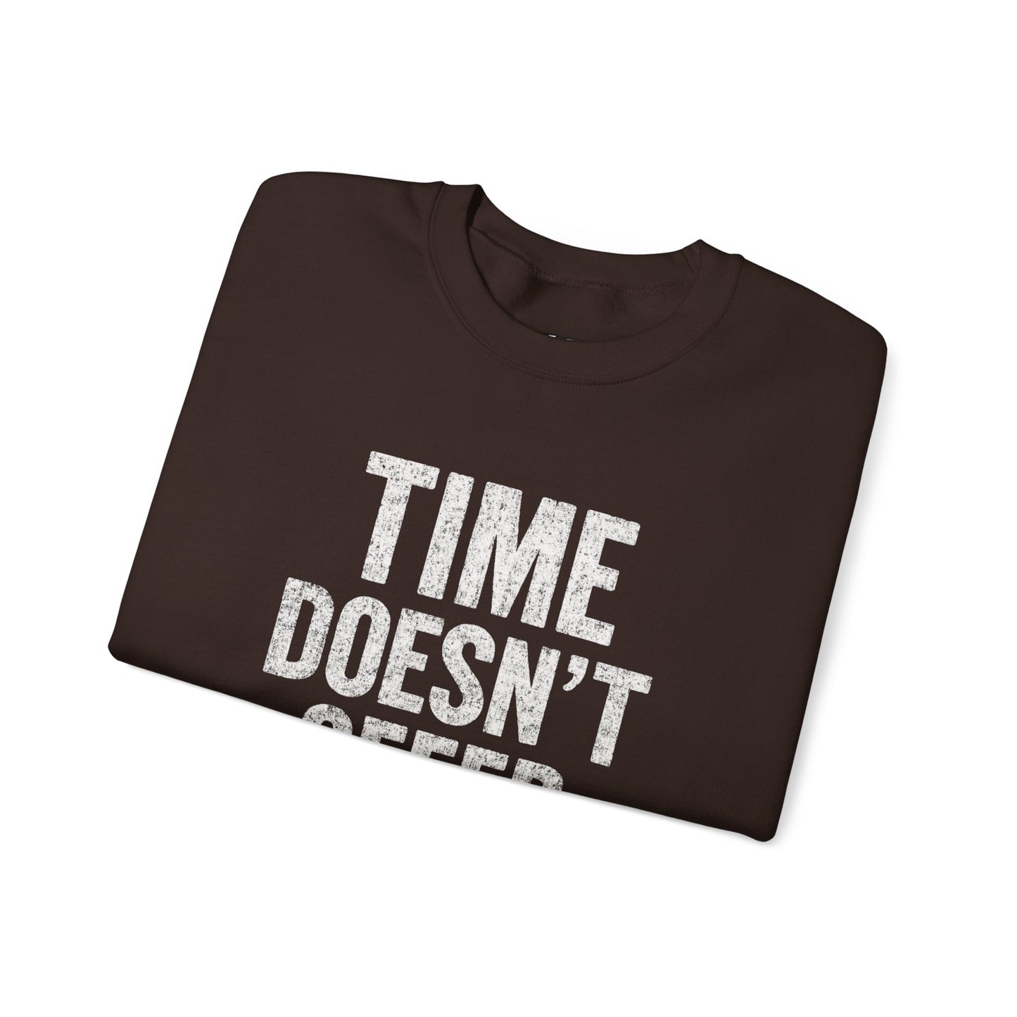 Unisex Crewneck Sweatshirt - "Time Doesn't Refund" - REBEL REPUBLIC - Riff Raff Wear