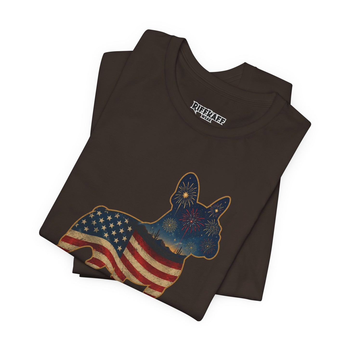 Freedom Crew Frenchie T-Shirt – Patriotic Bulldog Flag Tee
