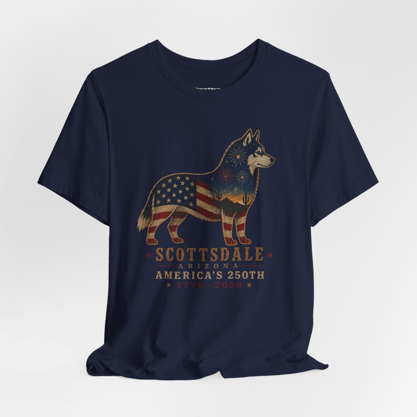 Freedom Crew T-Shirt – Patriotic Husky Flag Tee
