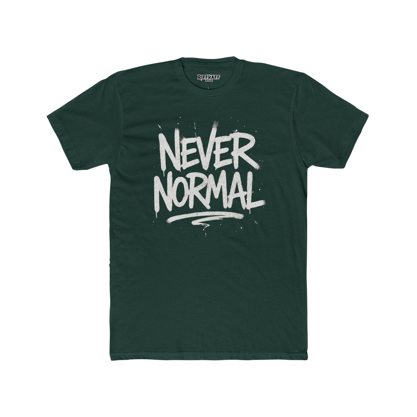 Never Normal Unisex Cotton Crew Tee - Casual Statement T-Shirt - Riff Raff Wear