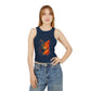 Colorful Cat Graphic Racer Tank Top for Women - Riff Raff Wear