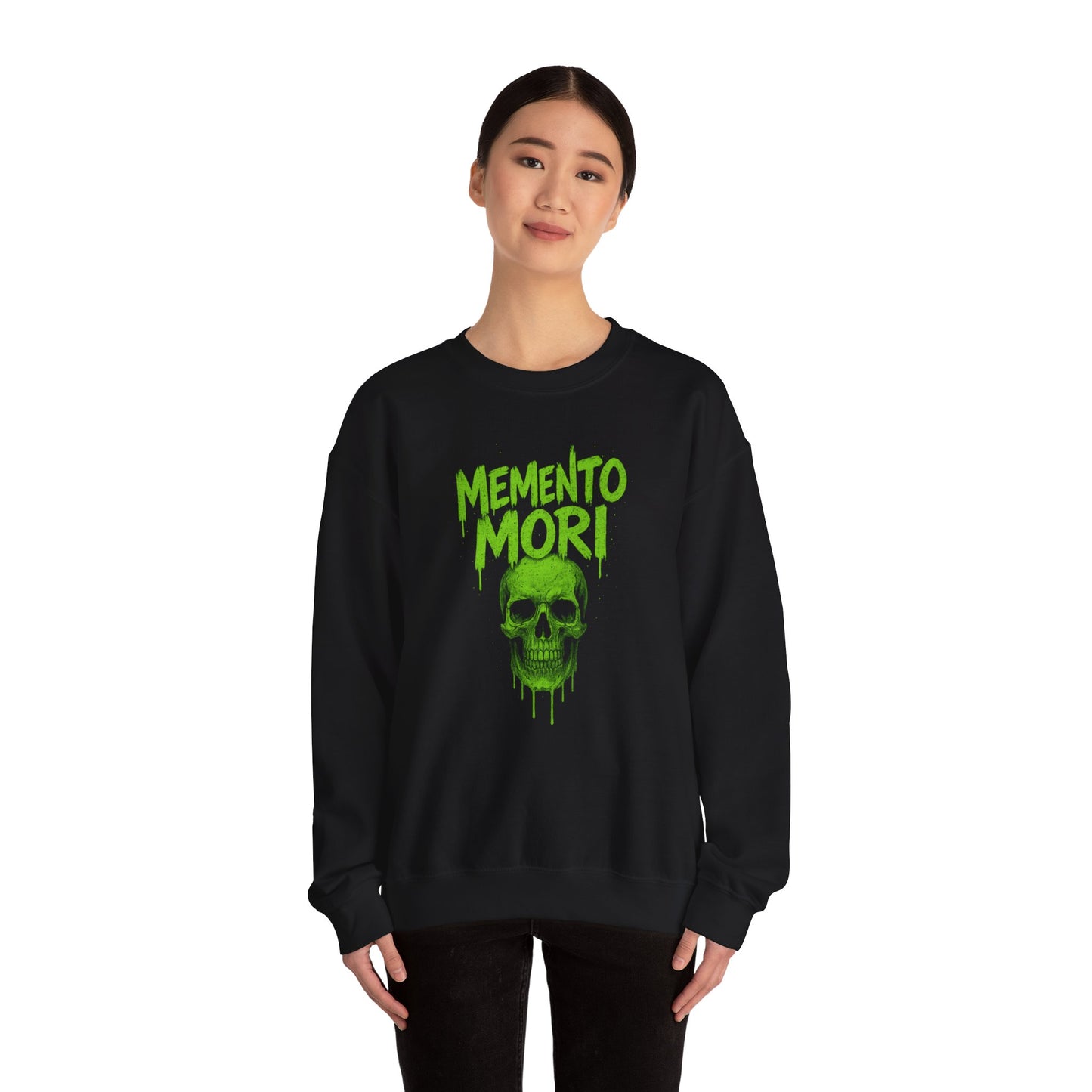 Memento Mori Sweatshirt, Goth Clothing, Dark Academia Style, Halloween Fashion, Grunge Streetwear, Unisex Crewneck - Riff Raff Wear