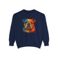 Vibrant Bulldog Sweatshirt - Cozy, Garment-Dyed Unisex Style - Riff Raff Wear
