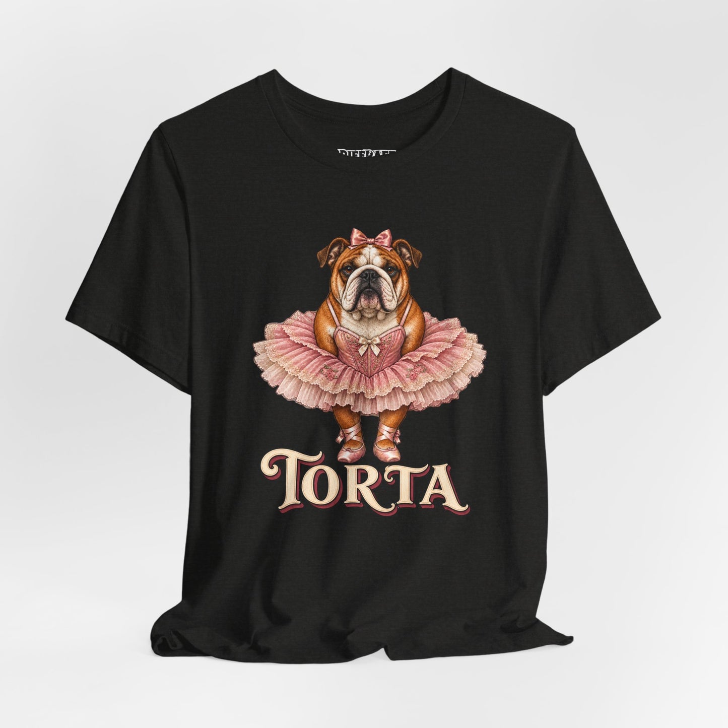 Bulldog Ballerina T-Shirt 'Torta' Cute Dog Graphic Tee