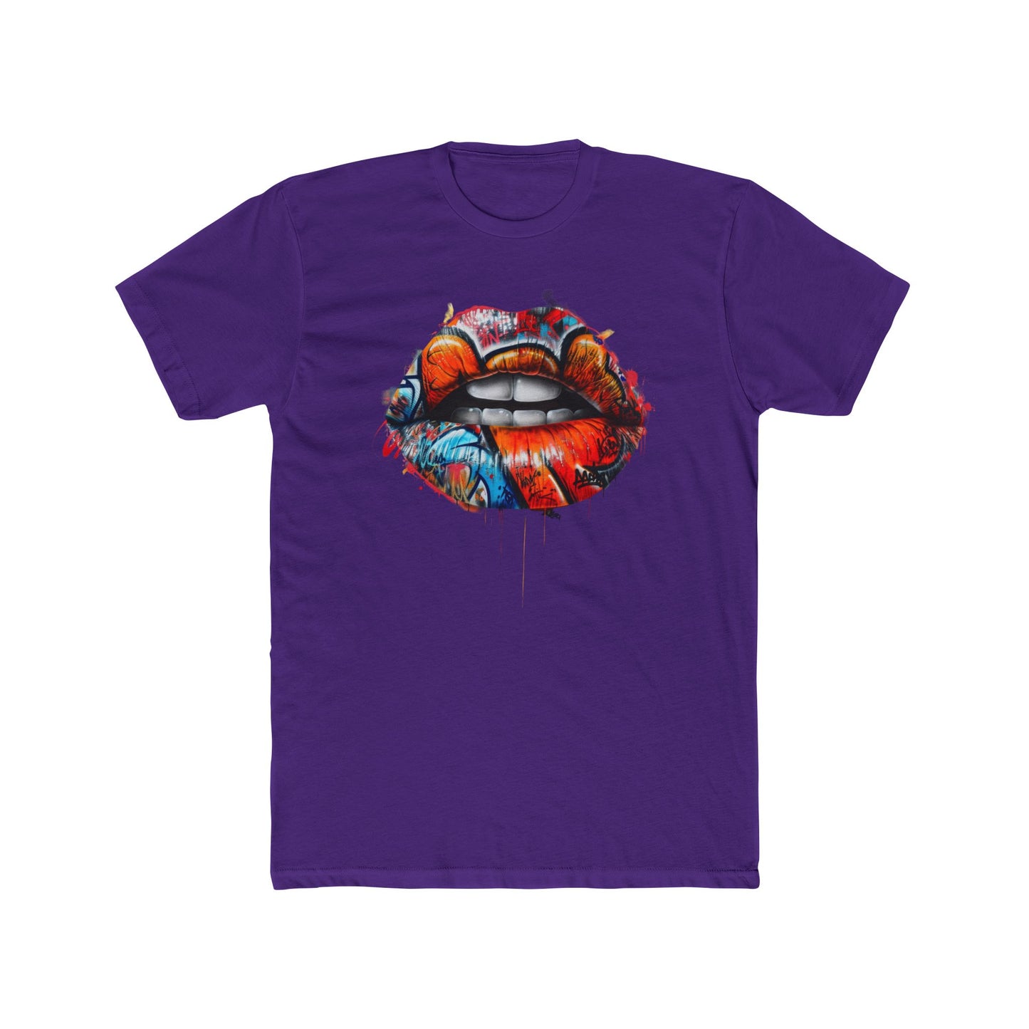 Streetwear - Graffiti Lips - Unisex Cotton Crew Tee - Riff Raff Wear