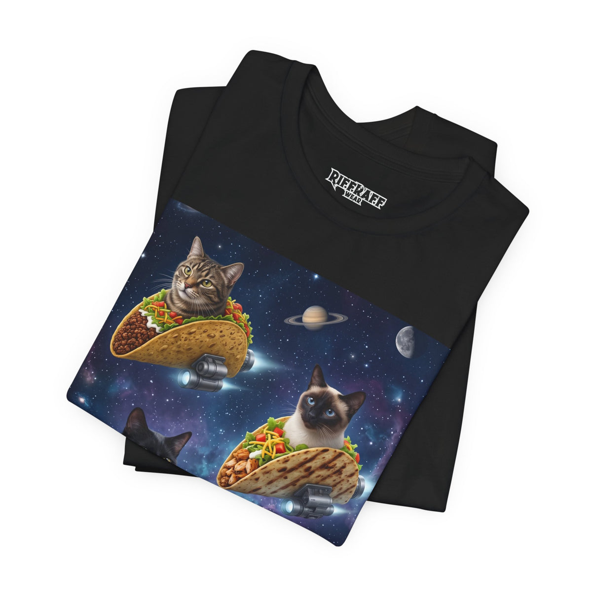 Cat Taco Space Tee  Funny Cosmic Cats in Tacos T-Shirt