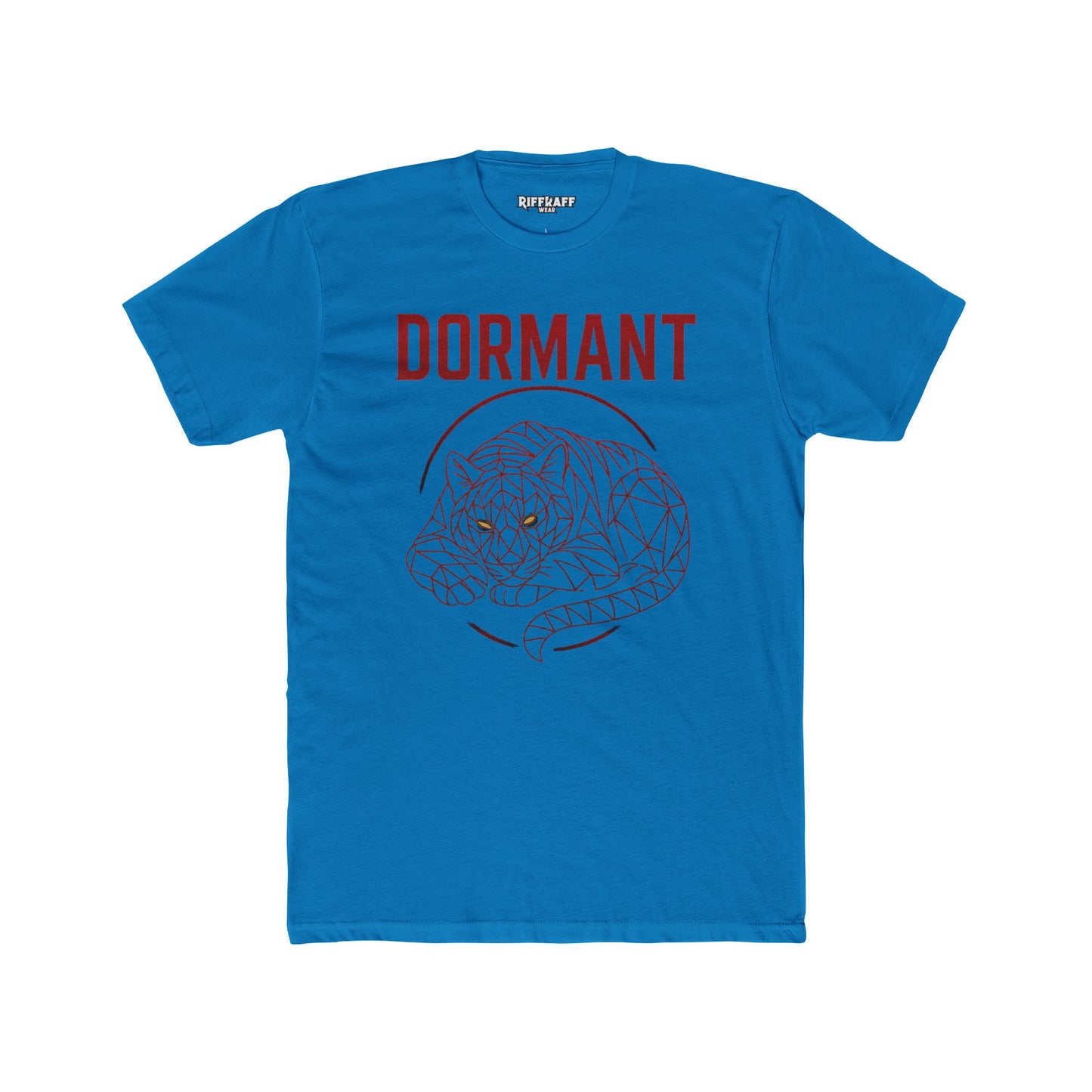 Dormant Tiger Unisex Cotton Crew Tee - Minimalist Animal Graphic T-Shirt - Riff Raff Wear