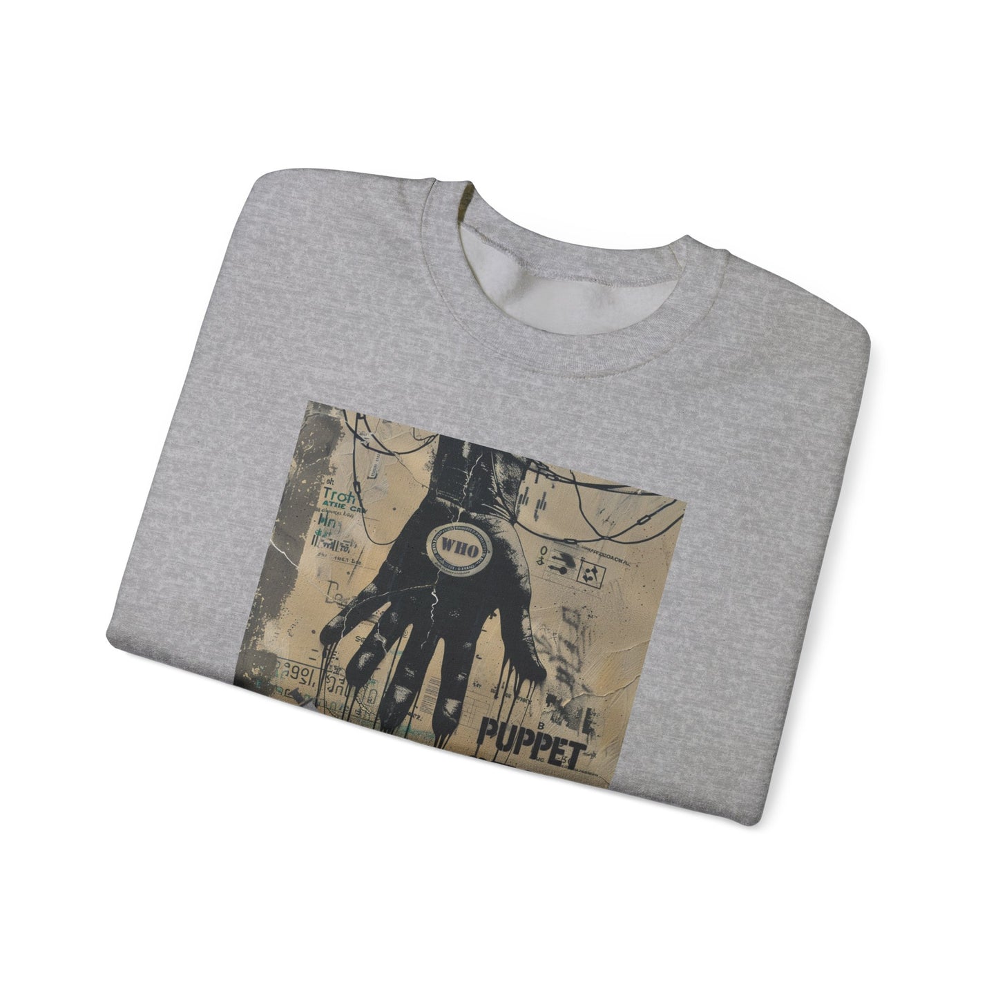 Artistic Puppet State Sweatshirt - Unisex Crewneck for Creative Souls - Riff Raff Wear