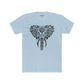 Trendy Elephant Design Unisex Cotton Crew Tee, Eco-Friendly Graphic Tee,  -Riff Raff Wear