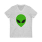 Riff Raff Wear Alien Head Unisex Jersey Short Sleeve V-Neck Tee