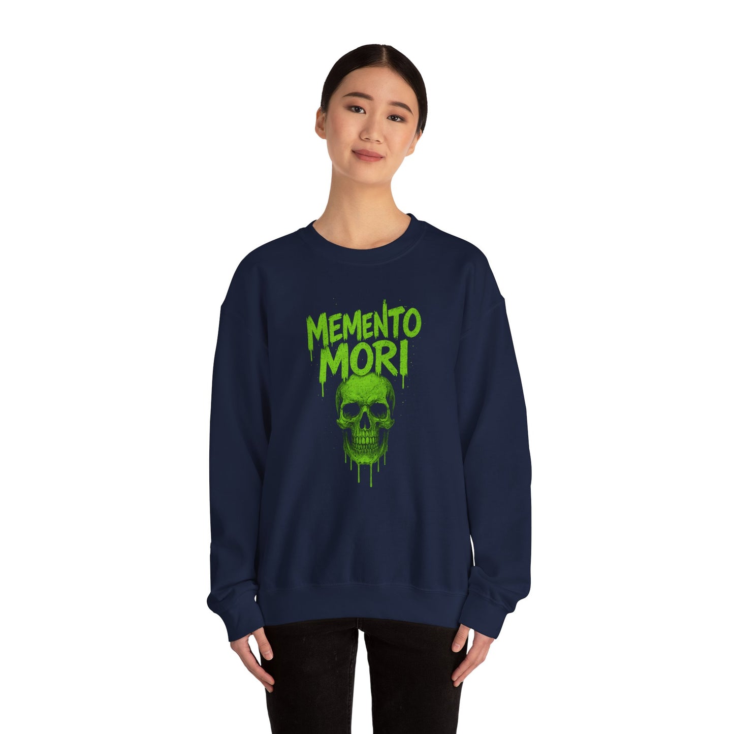 Memento Mori Sweatshirt, Goth Clothing, Dark Academia Style, Halloween Fashion, Grunge Streetwear, Unisex Crewneck - Riff Raff Wear