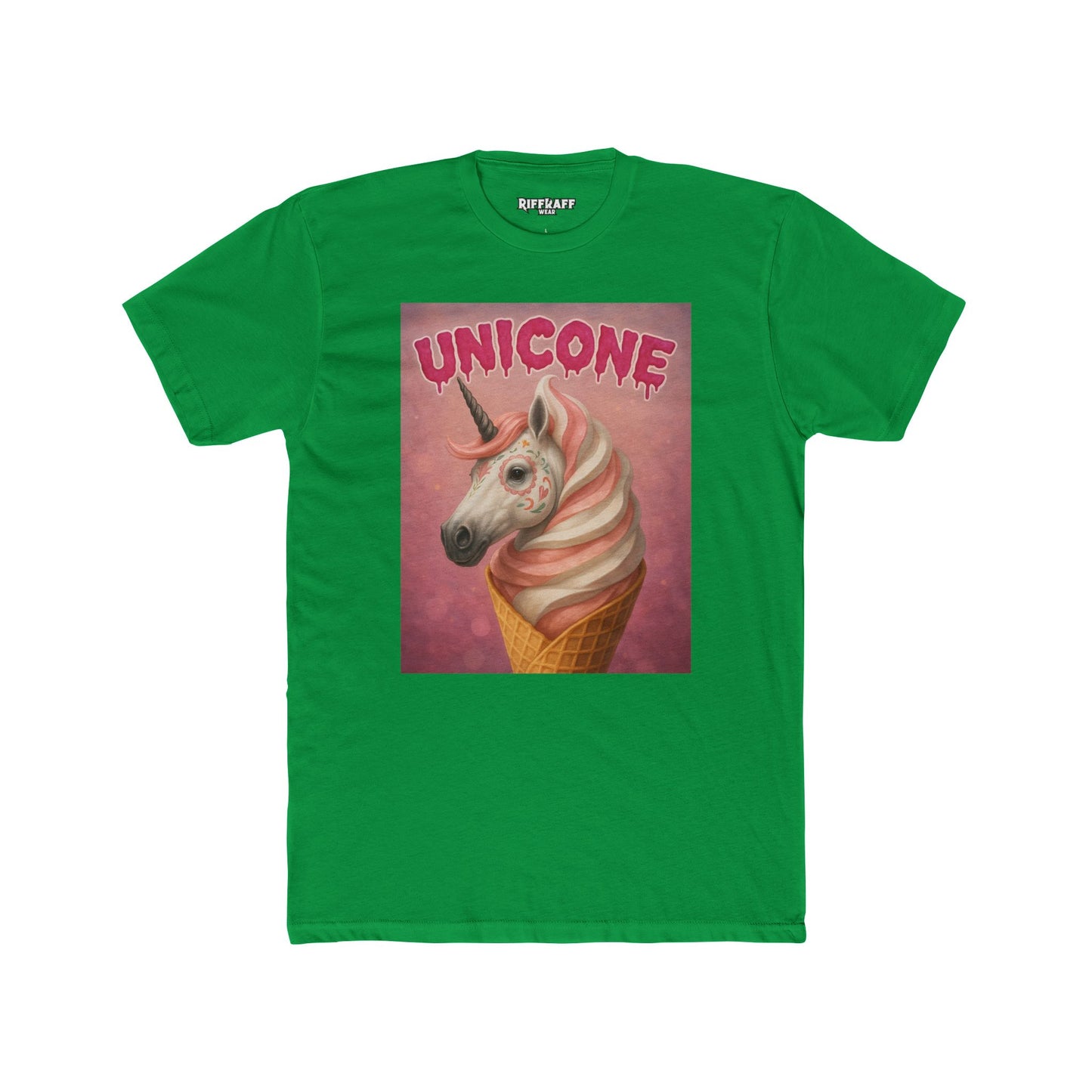 Whimsical Unicone Crew Tee - Fun Unicorn Ice Cream Graphic T-Shirt - Riff Raff Wear