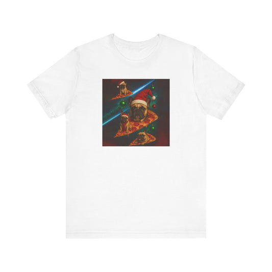 Festive Pet-Themed Short Sleeve Tee, Christmas Gift, Dog Lover Shirt, Holiday Humor T-Shirt, Fun Seasonal Fashion - Riff Raff Wear