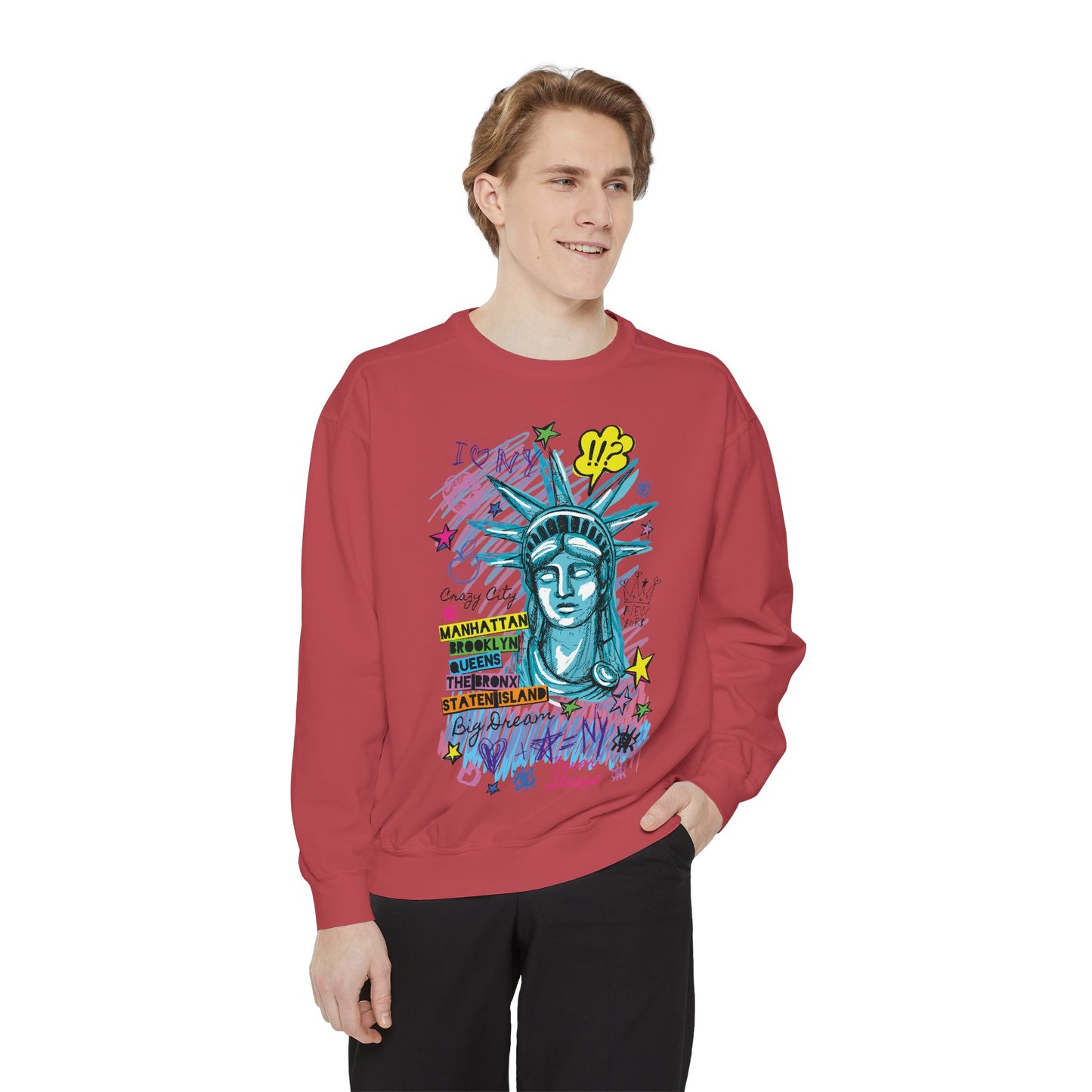 Statue of Liberty Graphic Unisex Sweatshirt - NYC Urban Style - Riff Raff Wear