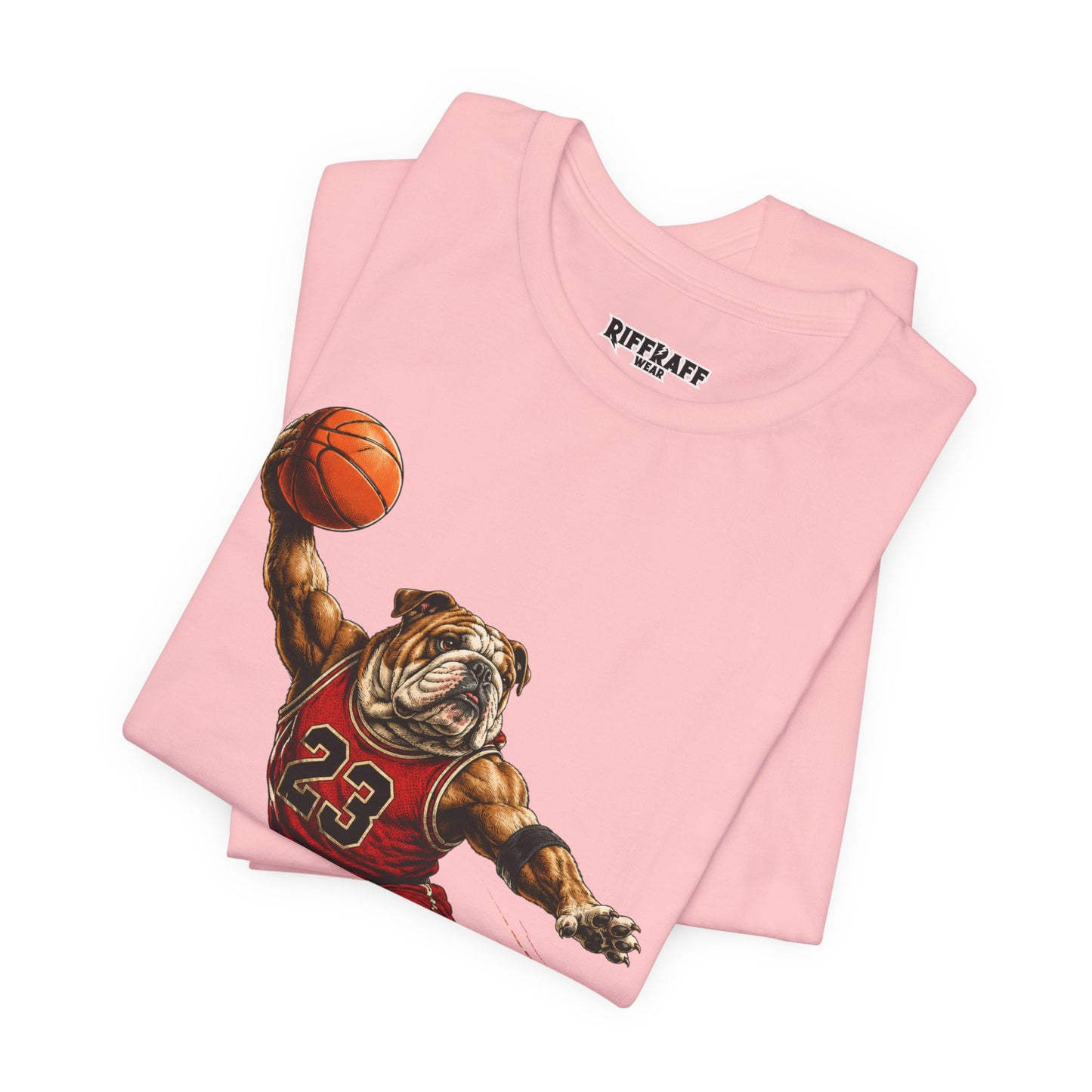 Bulldog Dunk Basketball T‑Shirt, Retro #23 Slam Dunk Graphic Tee