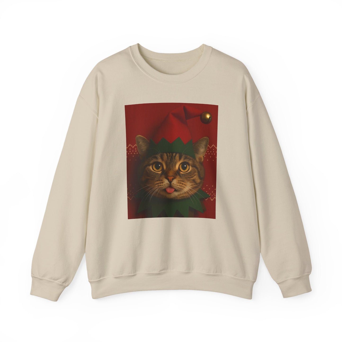 Cute Cat Christmas Sweatshirt, Holiday Sweater, Unisex Crewneck, Gift for Cat Lovers, Festive Apparel, Cozy Winter Wear - Riff Raff Wear