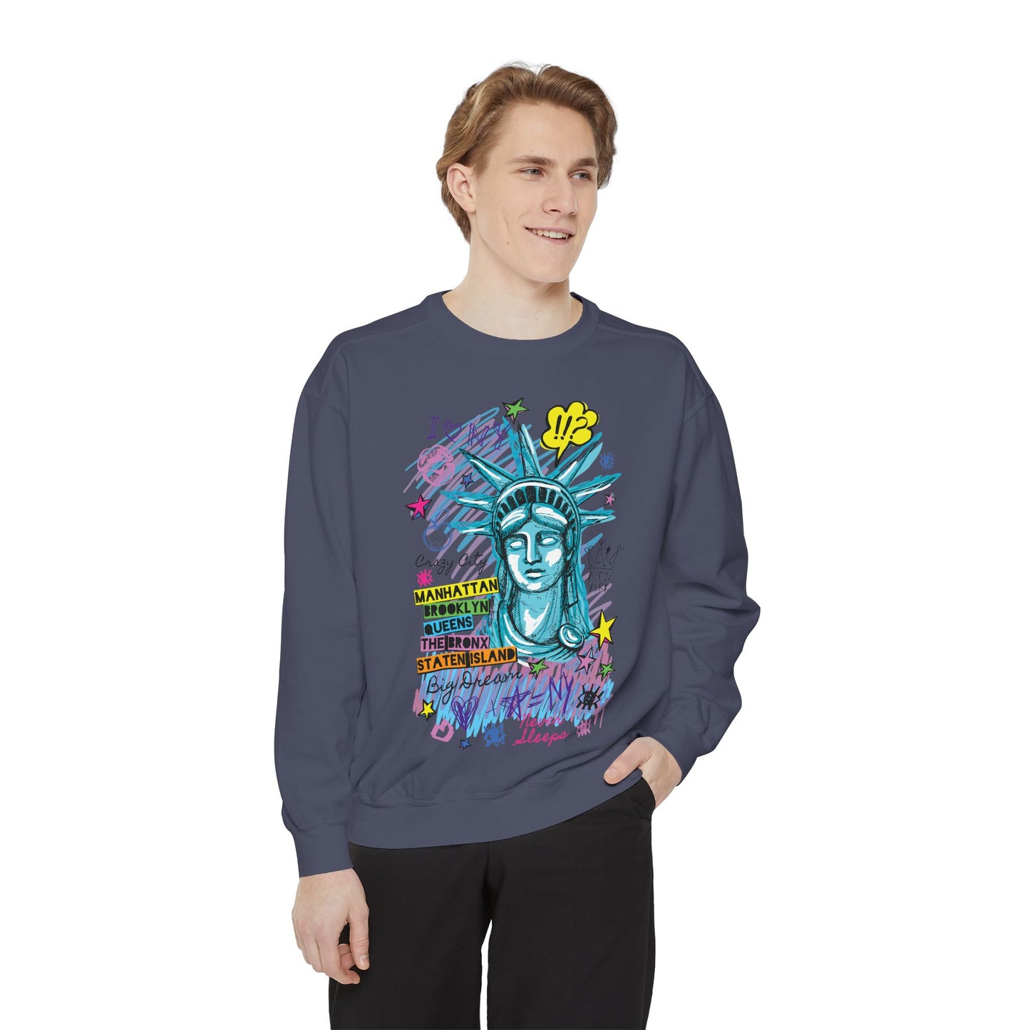 Statue of Liberty Graphic Unisex Sweatshirt - NYC Urban Style - Riff Raff Wear