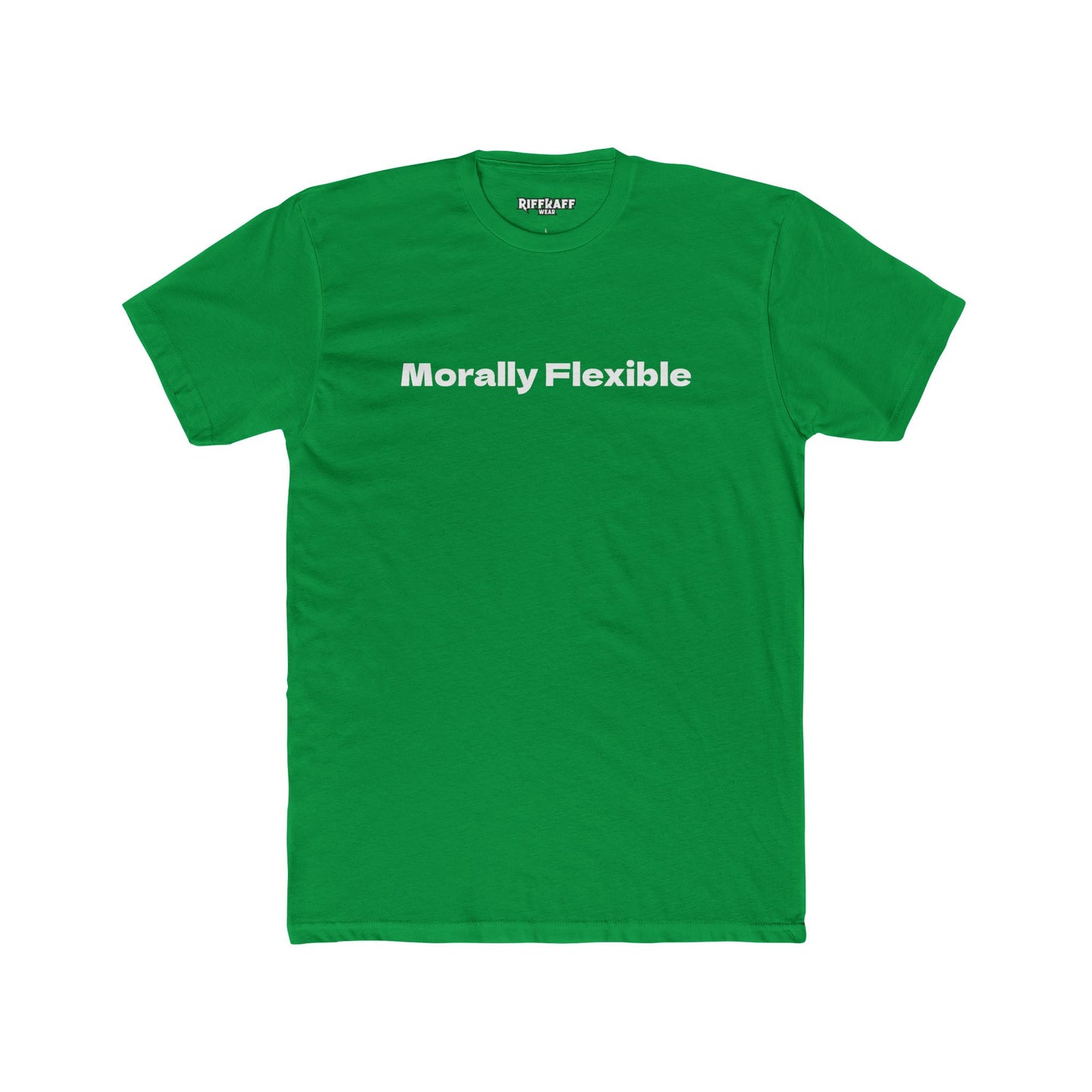 Morally Flexible Unisex Cotton Crew Tee - Casual Statement T-Shirt - Riff Raff Wear
