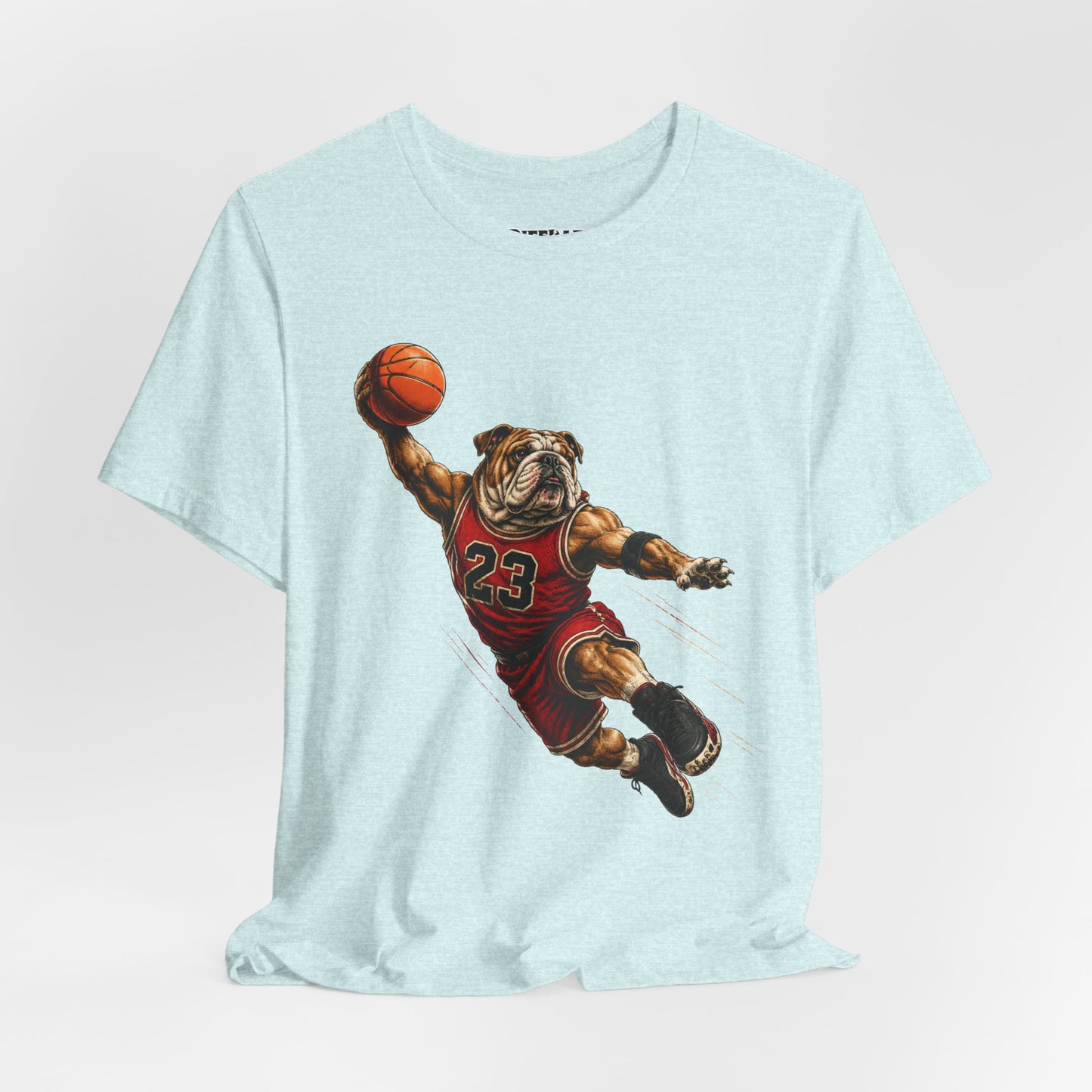 Bulldog Dunk Basketball T‑Shirt, Retro #23 Slam Dunk Graphic Tee