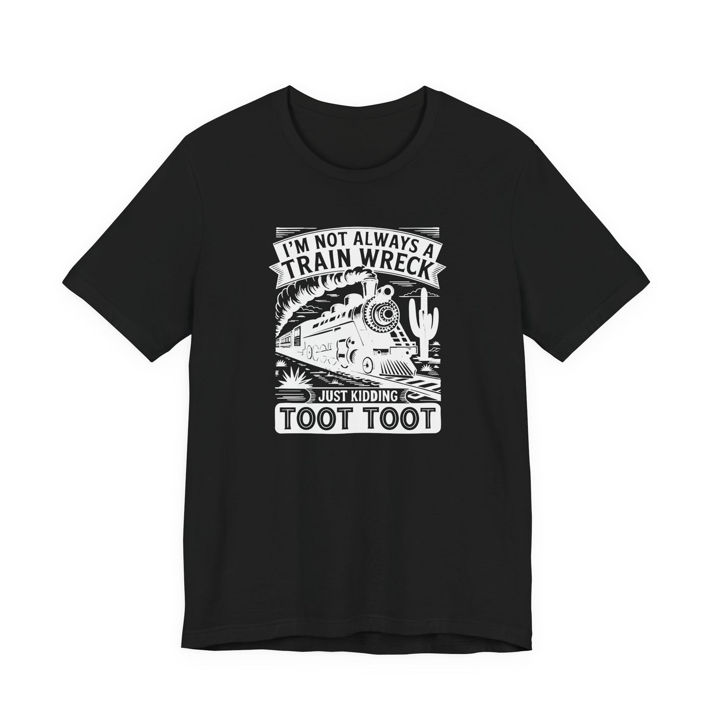 Funny Train Wreck Unisex Tee, Humorous Gift, Casual Wear, Graphic Tee, Birthday Gift, Train Lover Shirt - Riff Raff Wear