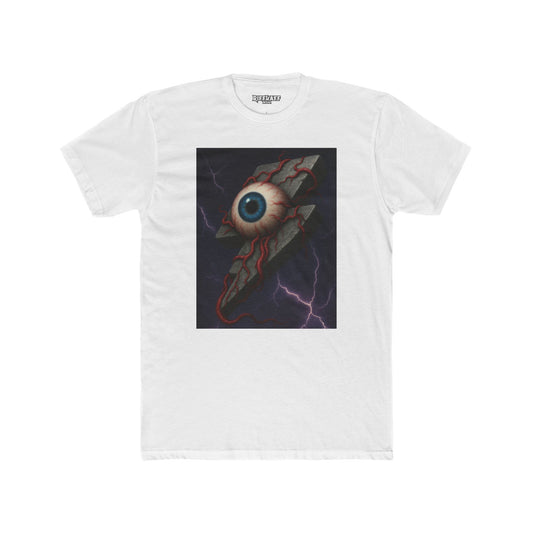 Unisex Cotton Crew Tee - Eye of Lightning Graphic Tee for Bold Style - Riff Raff Wear