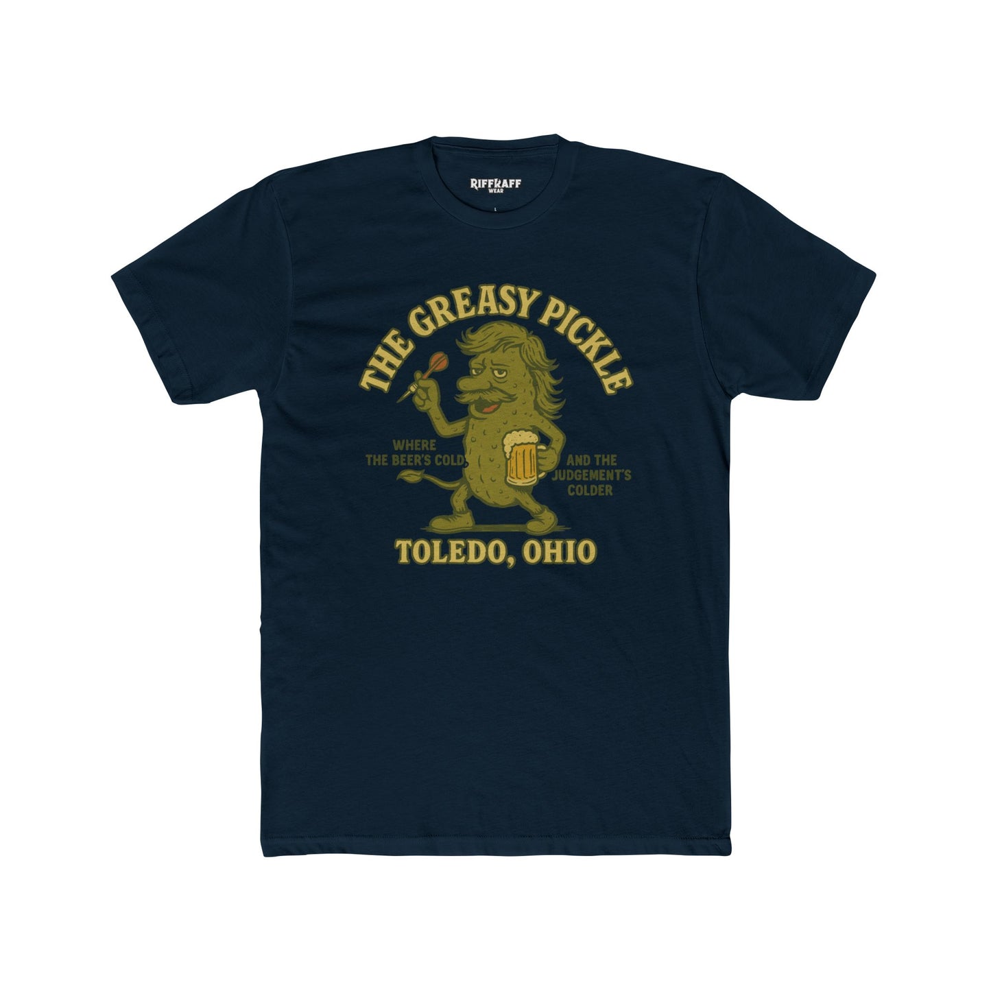 The Greasy Pickle Unisex Crew Tee for Beer Lovers in Toledo, Ohio - Riff Raff Wear