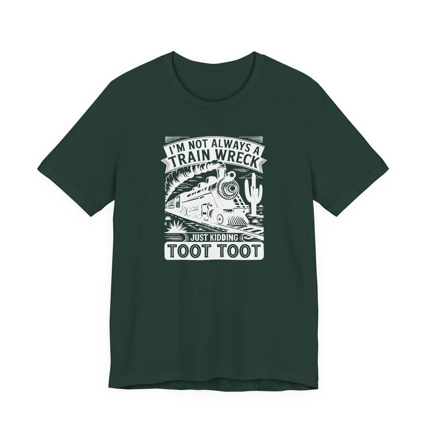 Funny Train Wreck Unisex Tee, Humorous Gift, Casual Wear, Graphic Tee, Birthday Gift, Train Lover Shirt - Riff Raff Wear