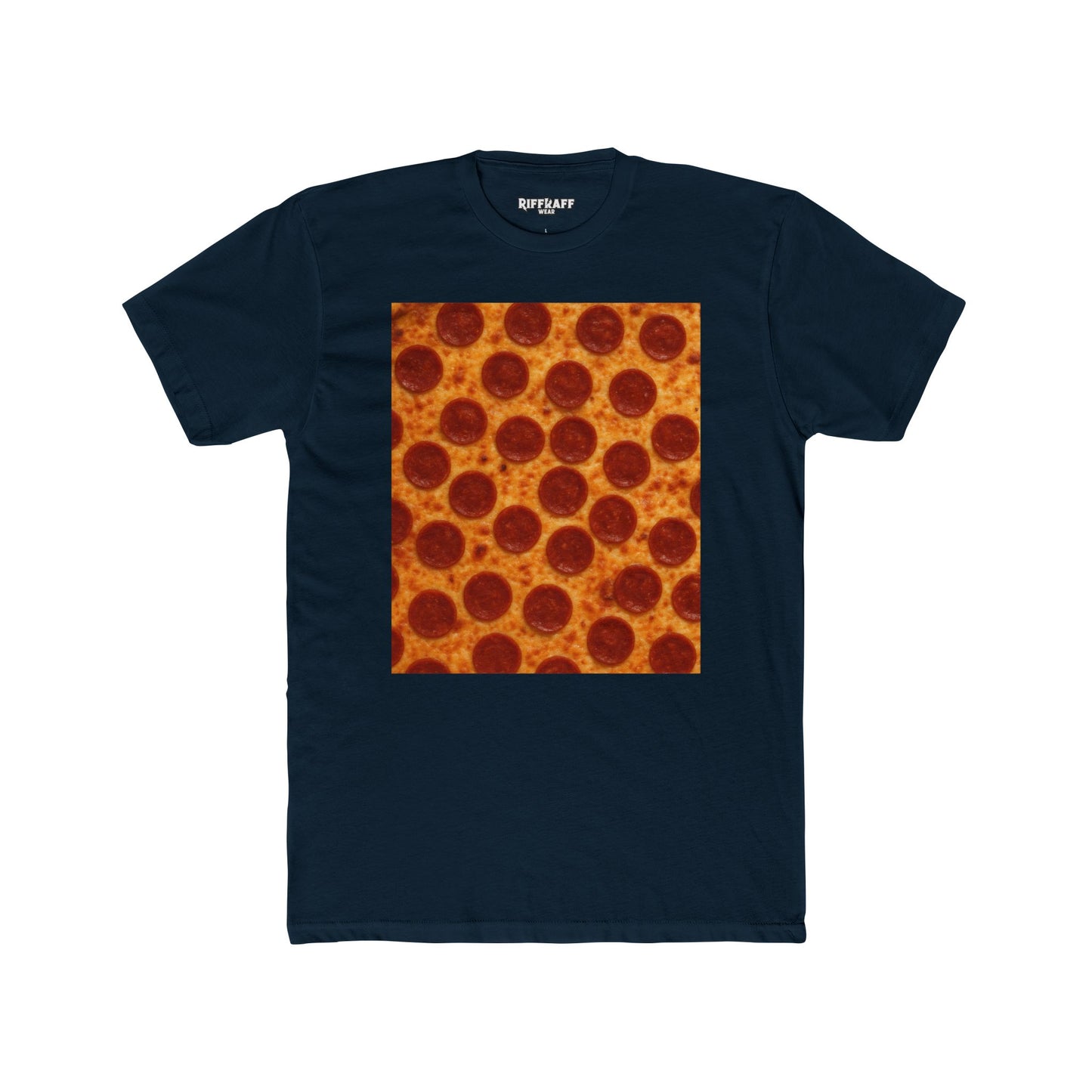 Pizza Pattern Unisex Cotton Crew Tee - Fun Foodie Fashion -Riff Raff Wear