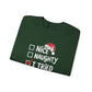 Christmas Sweatshirt, Funny Holiday Gift, Cozy Crewneck, Naughty Nice Humor, Unisex Winter Style, Festive Apparel - DMHoops.com