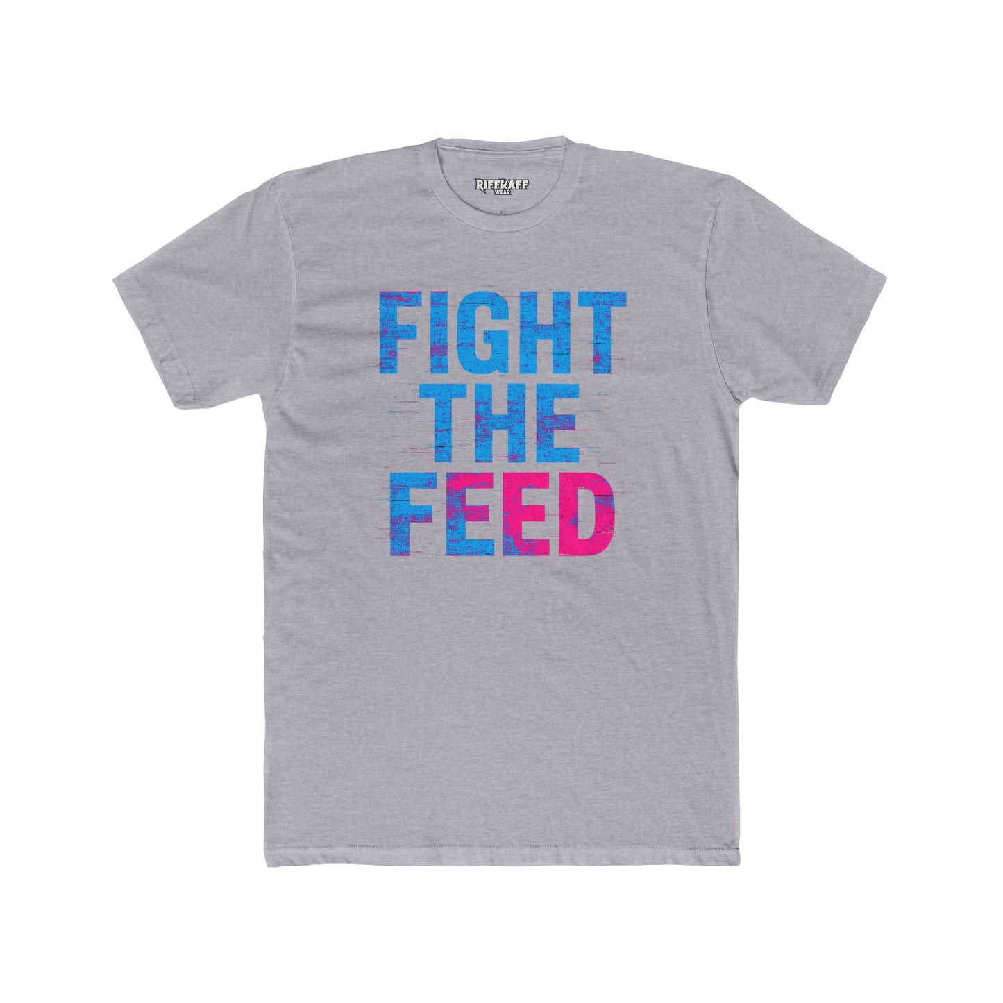 Unisex Cotton Crew Tee - Fight the Feed Graphic T-Shirt - Riff Raff Wear