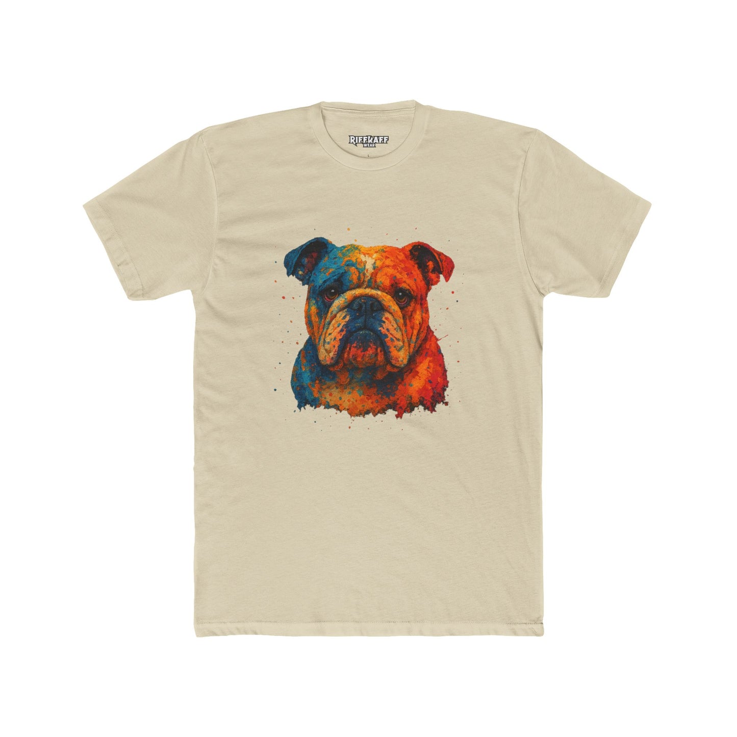 Colorful Bulldog Unisex Cotton Crew Tee - Riff Raff Wear