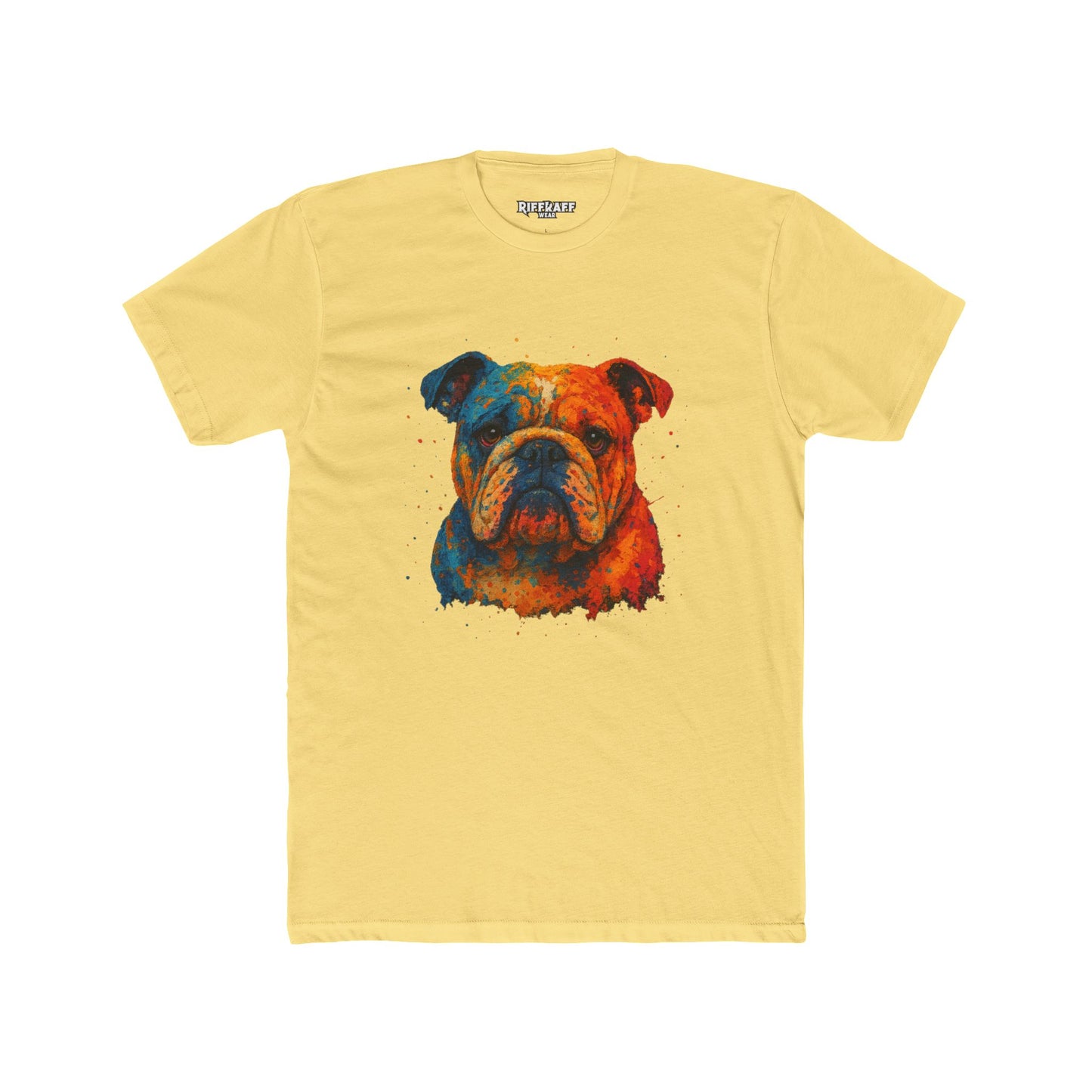 Colorful Bulldog Unisex Cotton Crew Tee - Riff Raff Wear